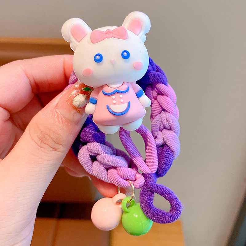 Dây Buộc Tóc Đuôi Ngựa Co Giãn Nhiều Màu Sắc Dày Dặn Dễ Thương Cho Bé Gái