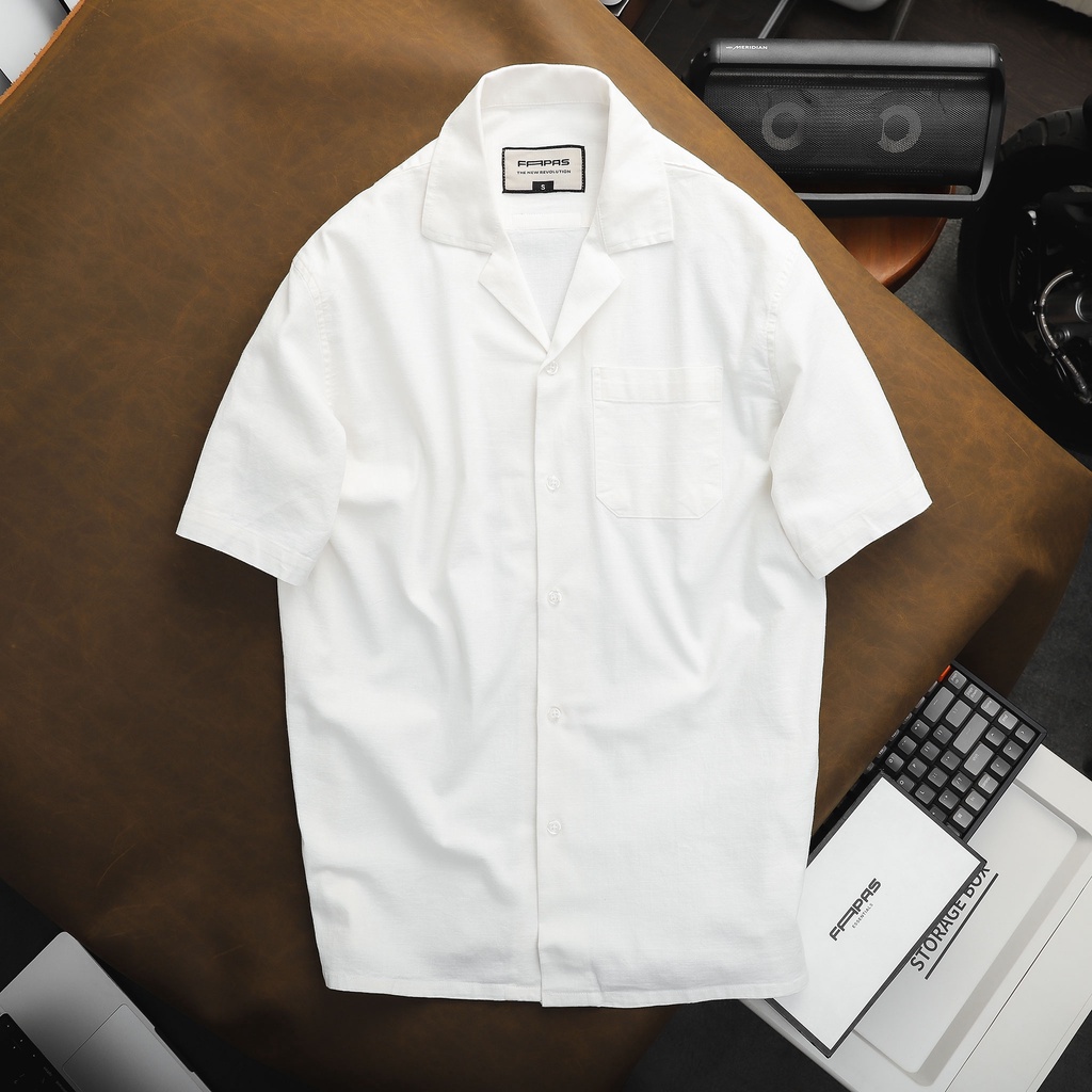 Áo Sơ Mi Tay Ngắn Nam Dunat Chất Linen Dày Dặn Form Relaxed FAPAS