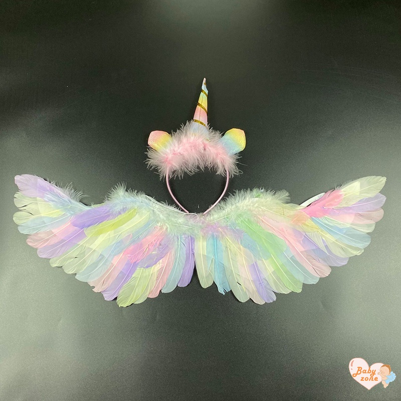 Bộ Đồ Hóa Trang halloween Có Cánh Và Lông Vũ Cho Bé