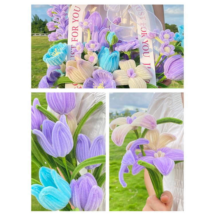 Bó Hoa Dạng Xoắn Thủ Công Phong Cách Trung Hoa Làm Quà Tặng Cho Bạn Gái / Sinh Nhật diy