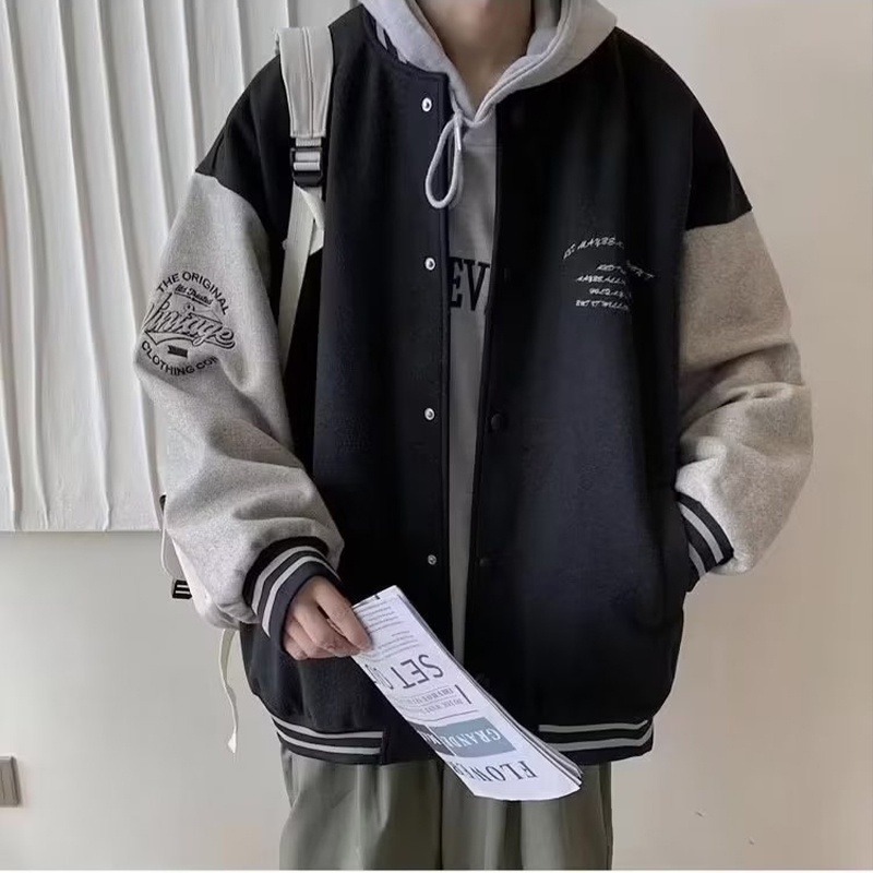Esea Áo Khoác Bóng Chày Tay Dài Phong Cách Đường Phố Nhật Bản Giản Dị Thời Trang Thường Ngày Mới Dành Cho Nam Và Nữ