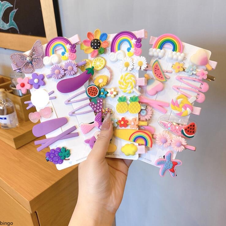 Bingo set Kẹp Tóc Hoa Quả Trái Cây Xinh Xắn Cho Bé Gái