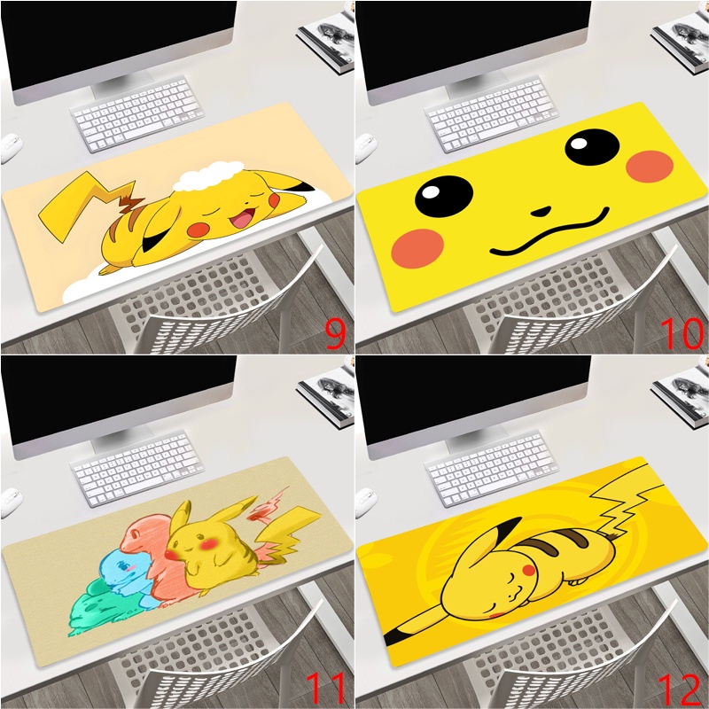 Tấm Lót Chuột Bàn Phím Máy Tính pc laptop Chống Trượt In Hình pikachu Pokemon Độc Đáo Tiện Dụng