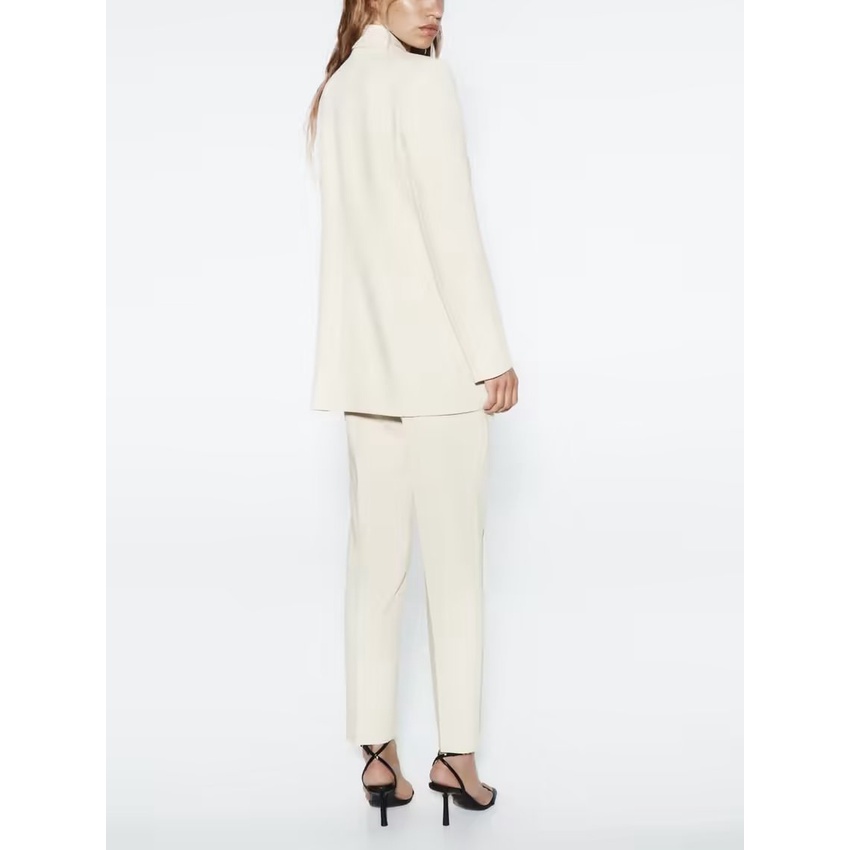 Zara Bộ Áo Khoác blazer + Quần Dài Lưng Cao Thời Trang Mùa Thu Thanh Lịch8375701 8373683