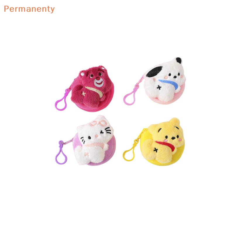 Túi Đựng Tiền Xu / Tai Nghe Bằng Vải Bông Hình hello kitty / Gấu / Dâu Tây Dễ Thương