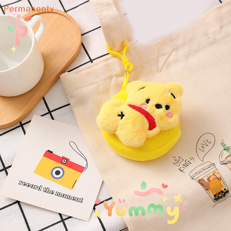 Túi Đựng Tiền Xu / Tai Nghe Bằng Vải Bông Hình hello kitty / Gấu / Dâu Tây Dễ Thương
