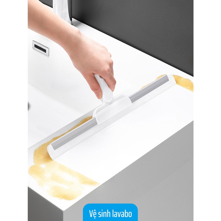 Cây gạt nước lau kính silicon đa năng khớp xoay 180° cán nhôm cao cấp 75-125cm