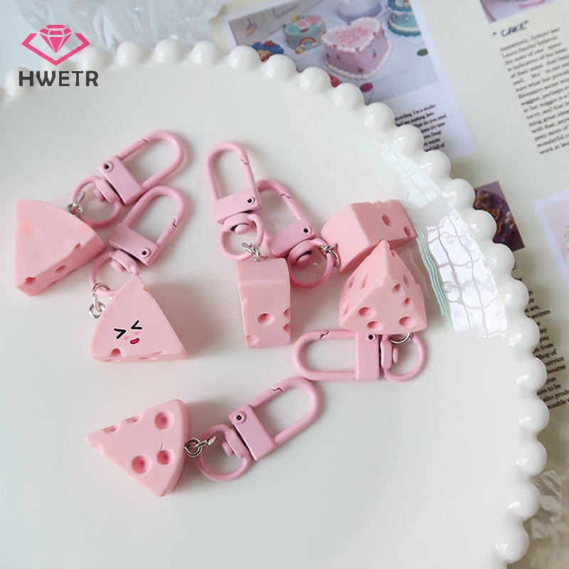 Hwetr Móc Khóa Hình Miếng Phô Mai Ngọt Ngào Dễ Thương Cho Nữ Sinh Mới