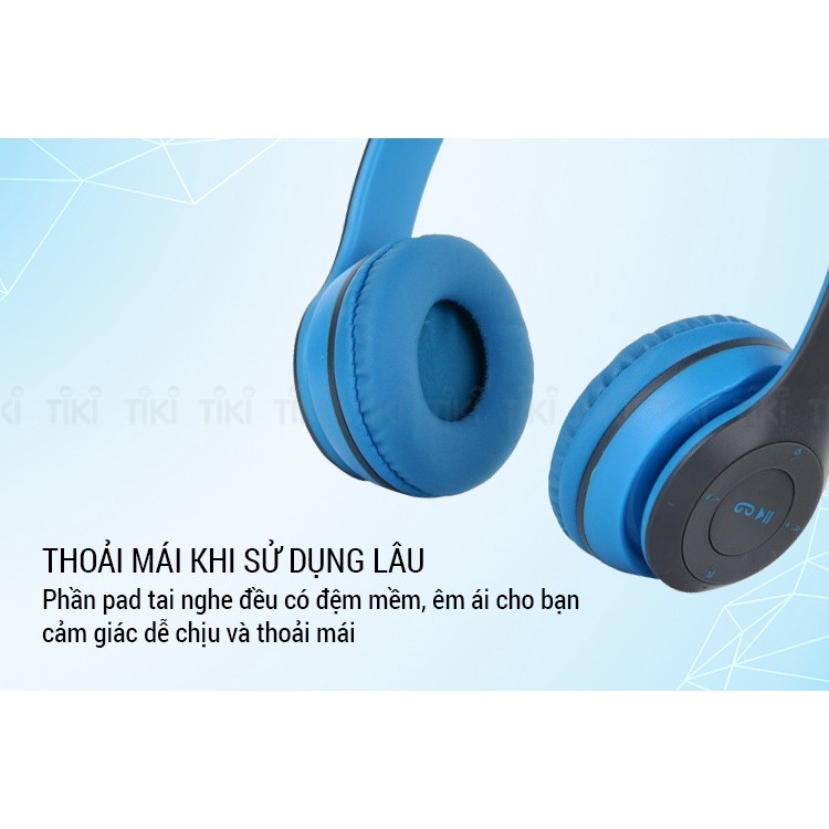 Tai nghe bluetooth chụp tai mini GrownTech P47 có mic thu âm bass to bảo hành 24 tháng