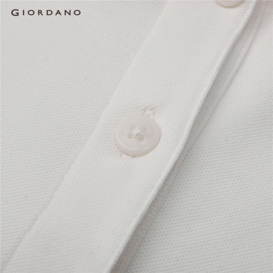 GIORDANO Áo polo nữ ngắn tay thêu bản rời nhiều màu tùy chọn 05313381