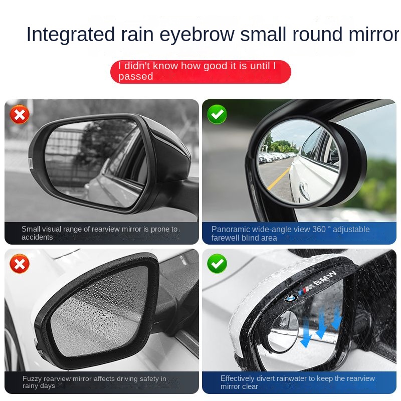 Gương Chiếu Hậu Hình Tròn Nhỏ Hai Trong Một Chống Nước Mưa Cho Xe Hơi vinfast vf8 vf9 vf e34 vf5 vf7 lux a2.0