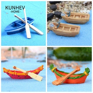 KUNHEV đồ trang trí thuyền KUNHEV thu nhỏ trang trí vườn nhà búp bê