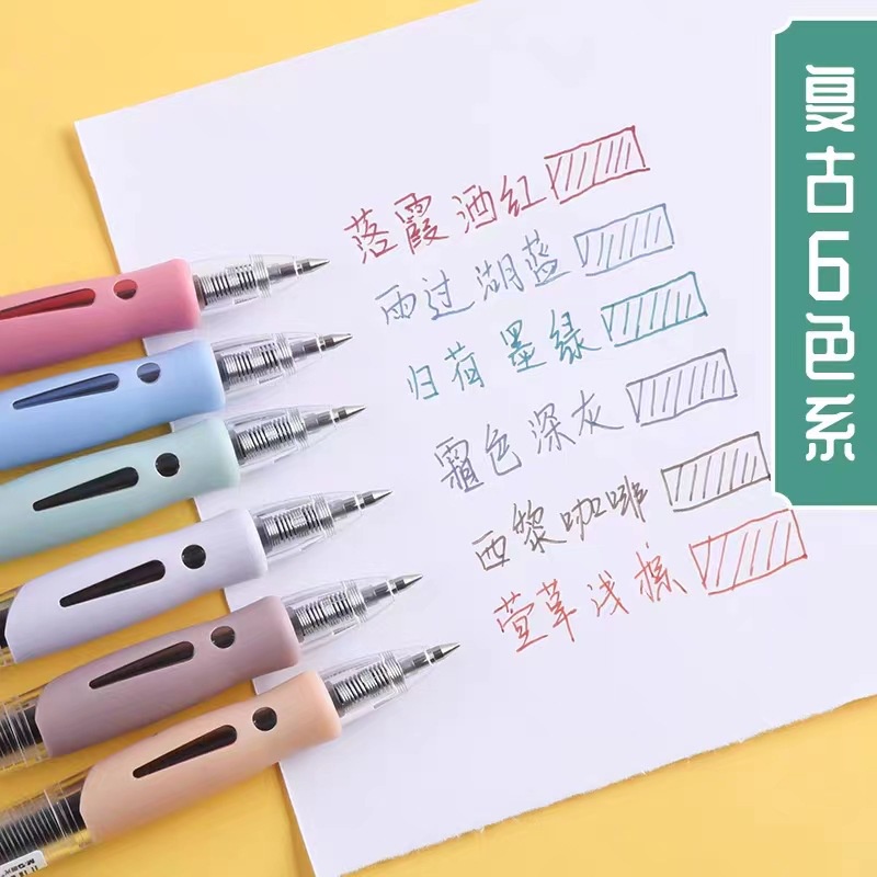 Bút Mực gel Ngòi 0.5mm Màu Sắc retro wj383