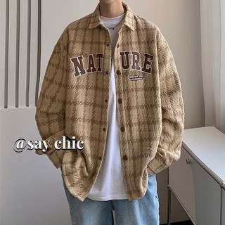 Áo sơ mi nam ca rô dài tay cổ bẻ thời trang hàn