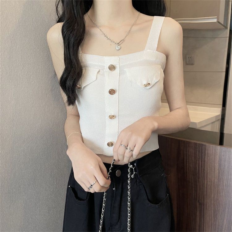 Áo Dệt Kim Không Tay Dáng Ôm Phong Cách Hàn Quốc Thời Trang Mùa Thu Hàng Mới Dành Cho Bạn