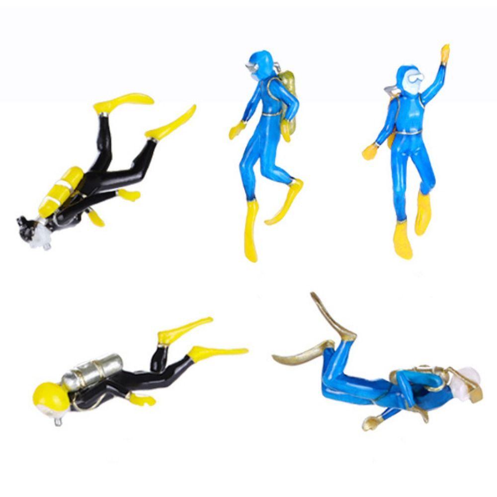 Isitaftb Mô Hình Nhân Vật Thợ Lặn 3d Bằng Nhựa Màu Trắng Trang Trí Bể Cá