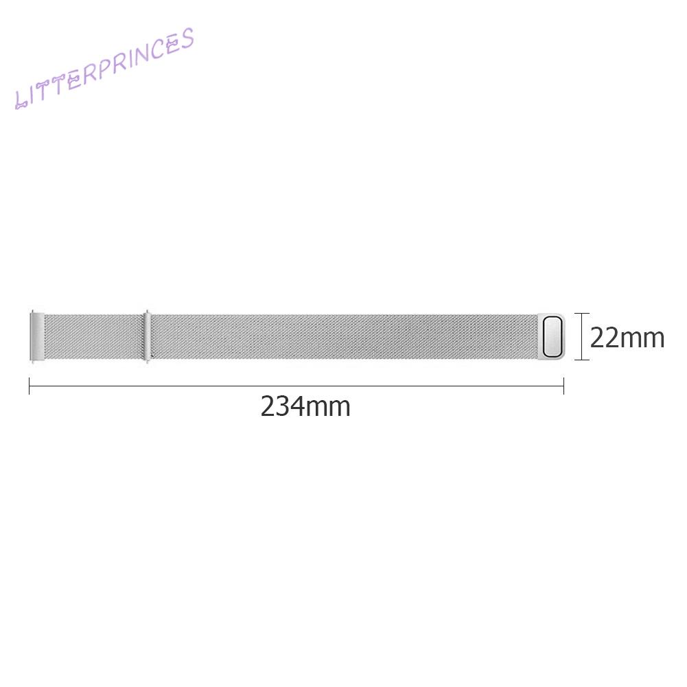 Dây Đeo Inox Dạng Lưới Có Nam Châm Màu Bạc Cho Đồng Hồ samsung galaxy watch 46mm