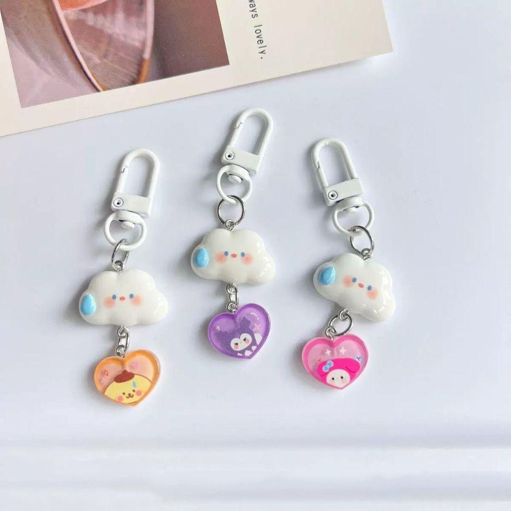 Mluck cinnamoroll Móc Khóa Hình Đám Mây Hoạt Hình my melody my melody Đám Mây Trái Tim Thiên Nhiên Bằng Nhựa resin Cho Nữ