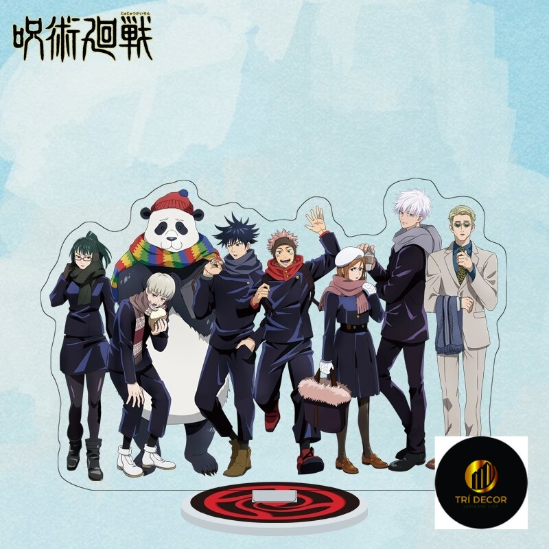 Mô Hình Standee Anime Jujutsu Kaisen Nhân Vật Gojo Satoru Itadori Yuji Chất liệu Acrylic trang trí bàn học bàn làm việc