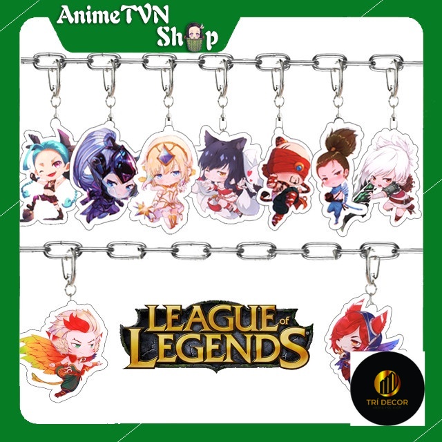 Móc khoá Mica Game Liên Minh Huyền Thoại  LOL - Nhựa Cứng Acrylic In 2 mặt sắc nét