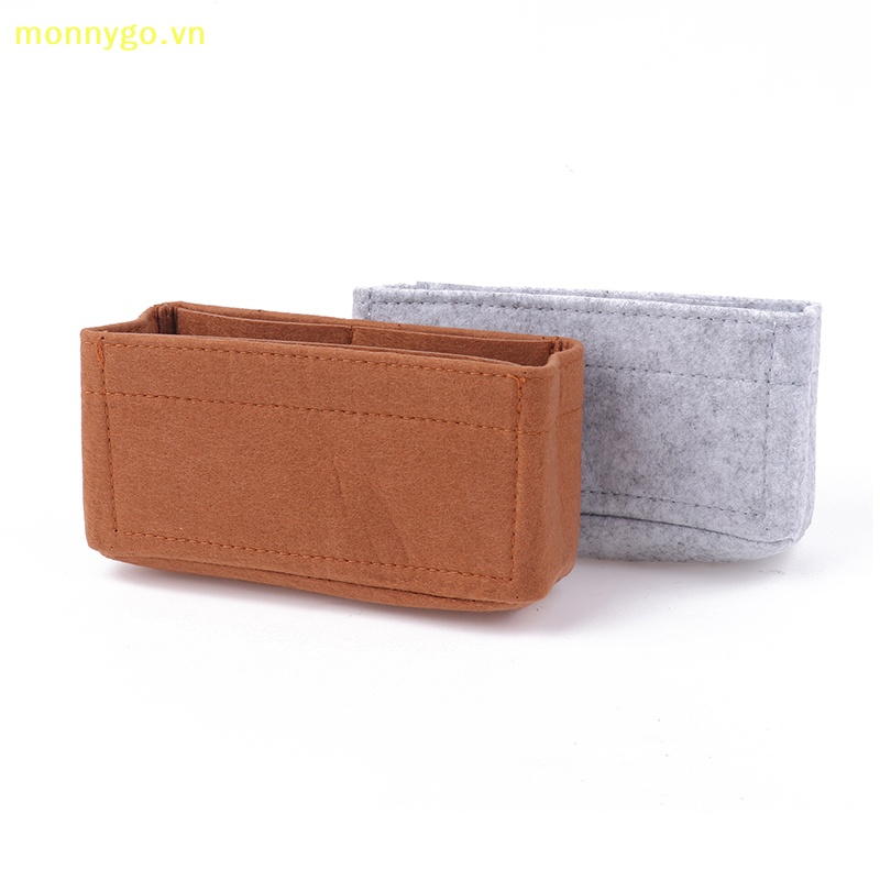 Monnygo Túi Xách mini Bằng Vải Nỉ Lót Lớp Lót Dùng Đựng Đồ Dùng vn