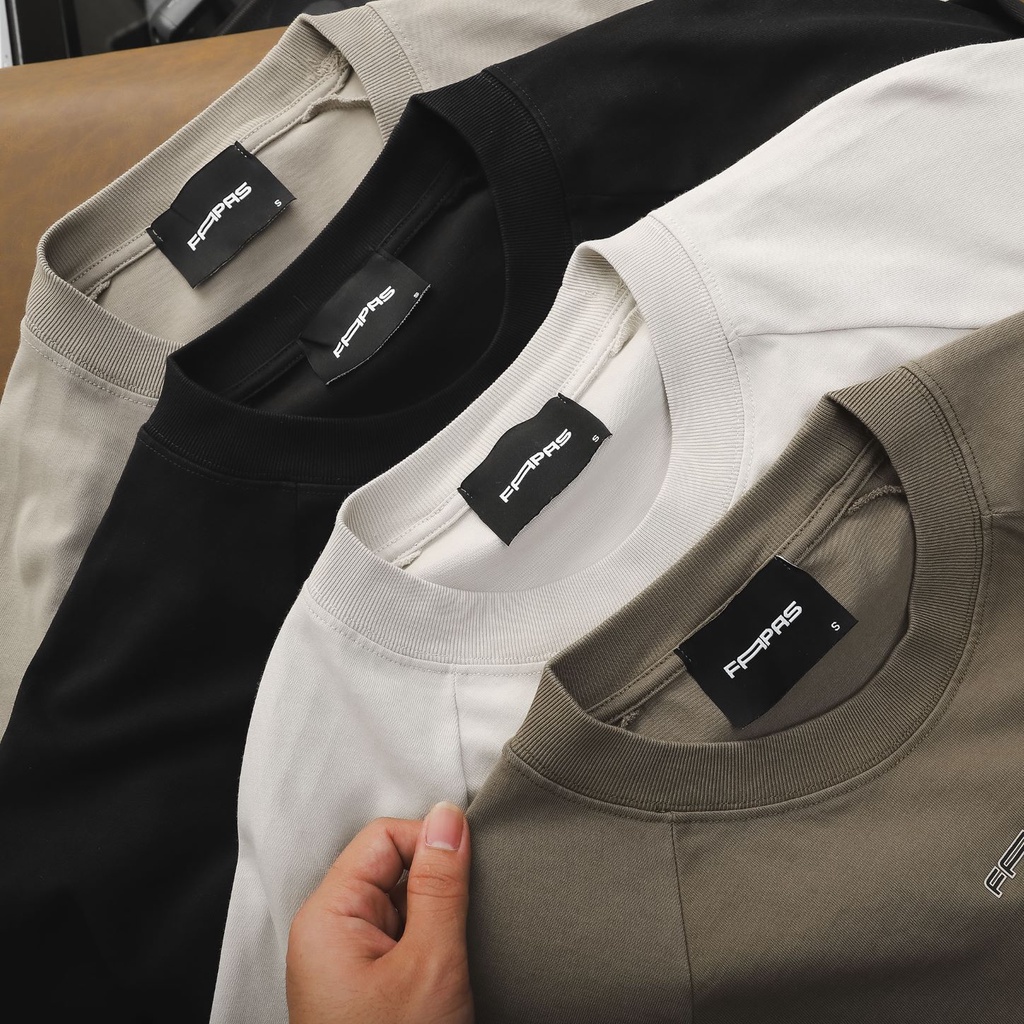 Áo Thun Ngắn Nam Vivu Chất Cotton Dày Dặn Form Over FAPAS