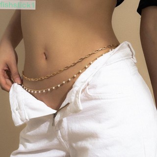 Dây đeo ở bụng đính ngọc trai nhân tạo kiểu dáng cho nữ