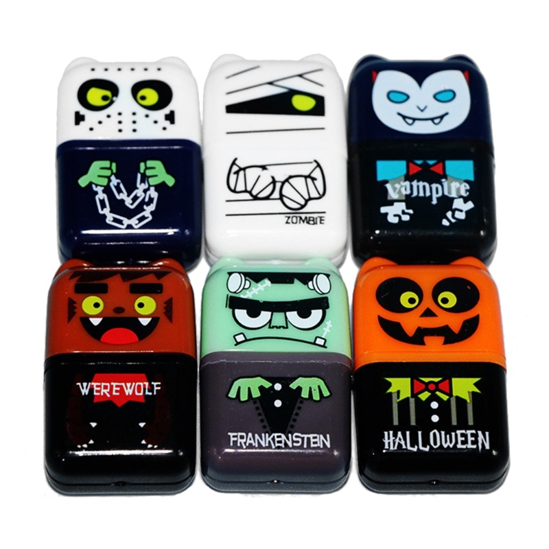 Musc Set 6 Cục Tẩy Kèm Hộp Đựng Hình Hoạt Hình halloween Cho Tiệc favo