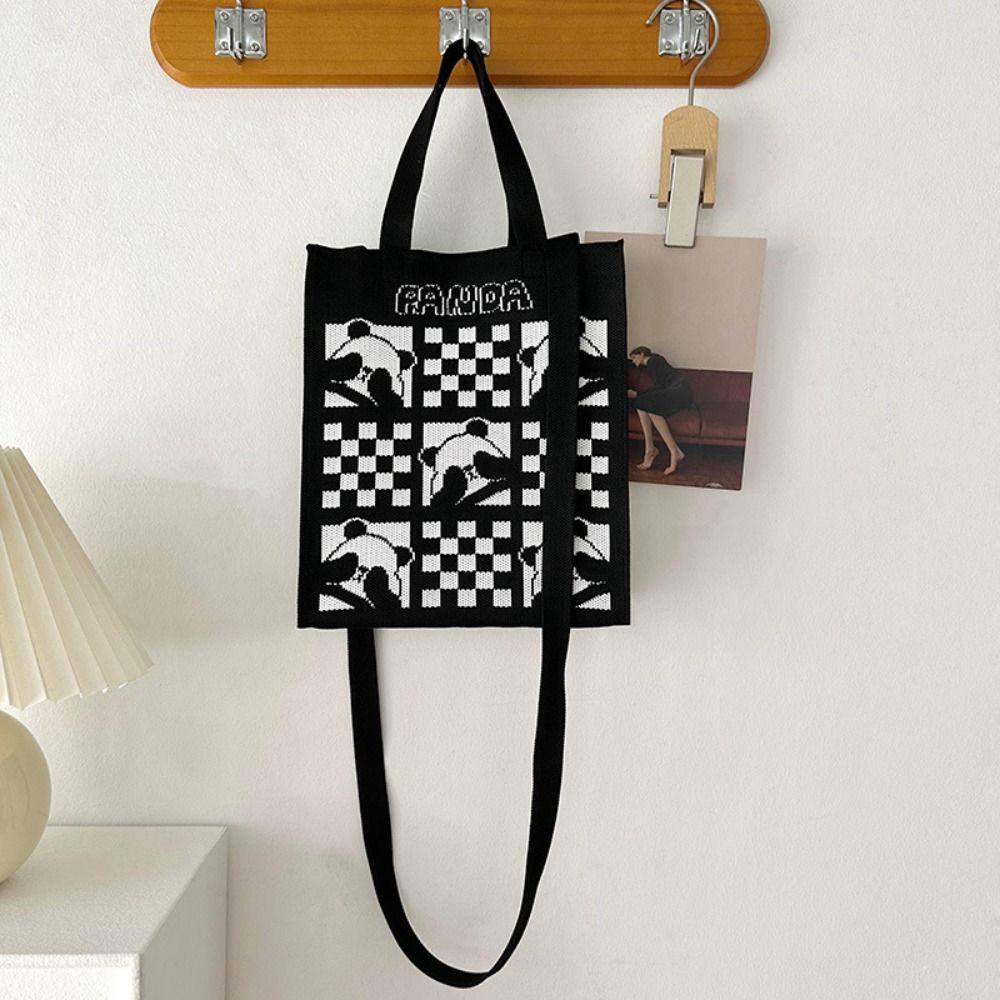 UUMIR Túi tote Đan Len Sức Chứa Lớn Thắt Nút Họa Tiết Hoạt Hình Cho Nữ