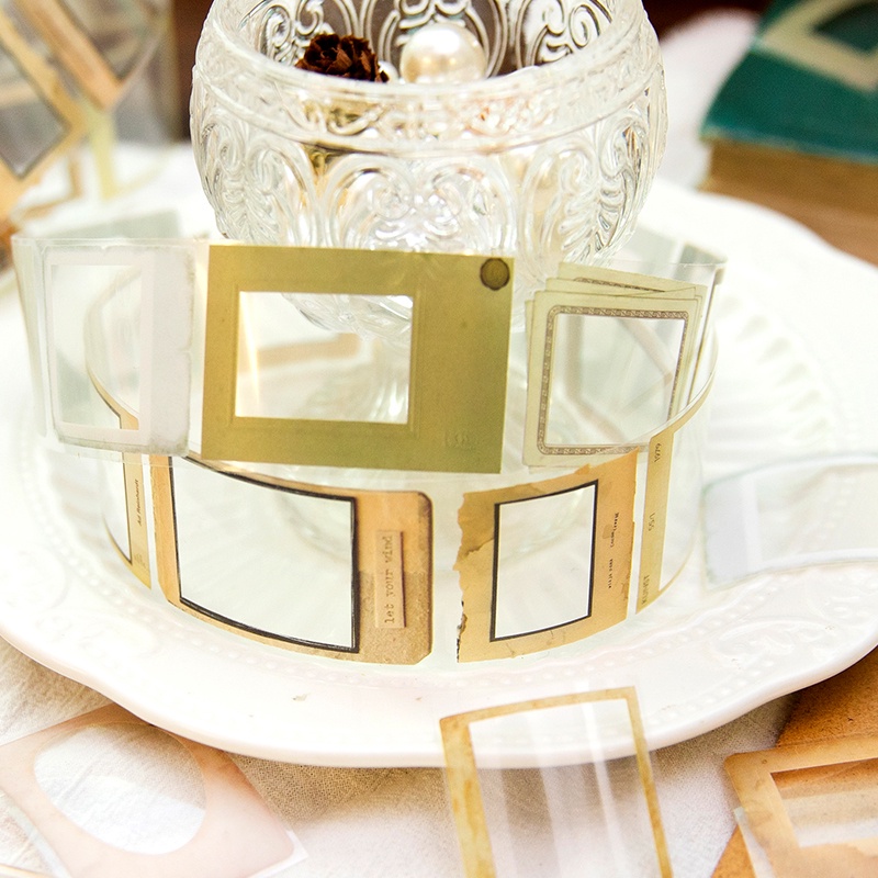 Enwei Bộ Băng Keo Giấy washi 38mm * 2m Phong Cách vintage Chống Thấm Nước Trang Trí Sổ Lưu Niệm
