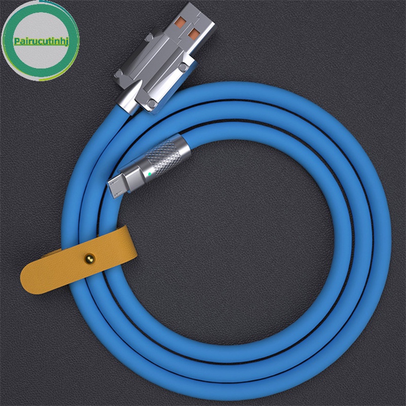 Parucutin Dây Cáp Sạc Nhanh usb Loại c 120w 6a Bằng Silicon Cho xiaomi huawei samsung