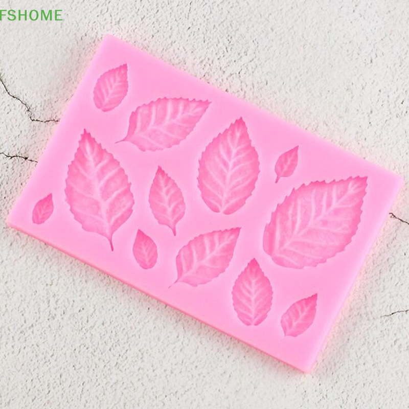Khuôn silicone Tạo Hình Lá Hoa Hồng Trang Trí Bánh Fshn