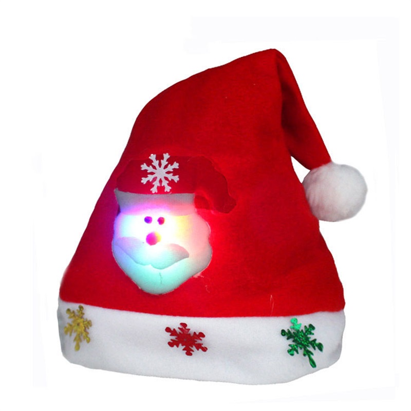Mũ Hóa Trang Ông Già Noel Có Đèn led Dễ Thương Cho Trẻ Em Và Người Lớn