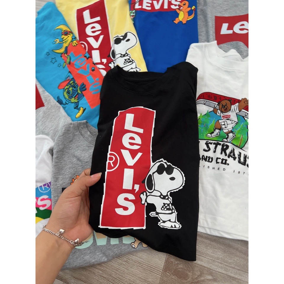 Áo thun L hoạt hình vui nhộn cho bé