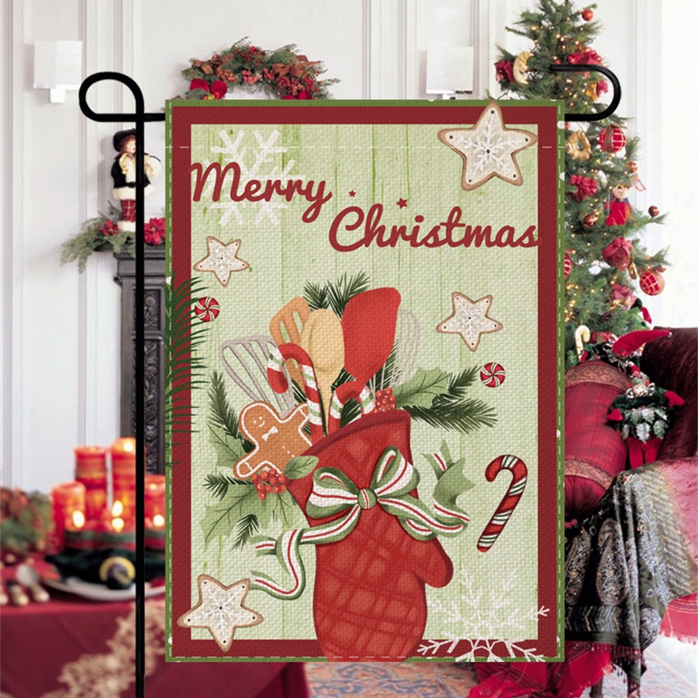 Cờ Vải Lanh Treo Tường Trang Trí Giáng Sinh