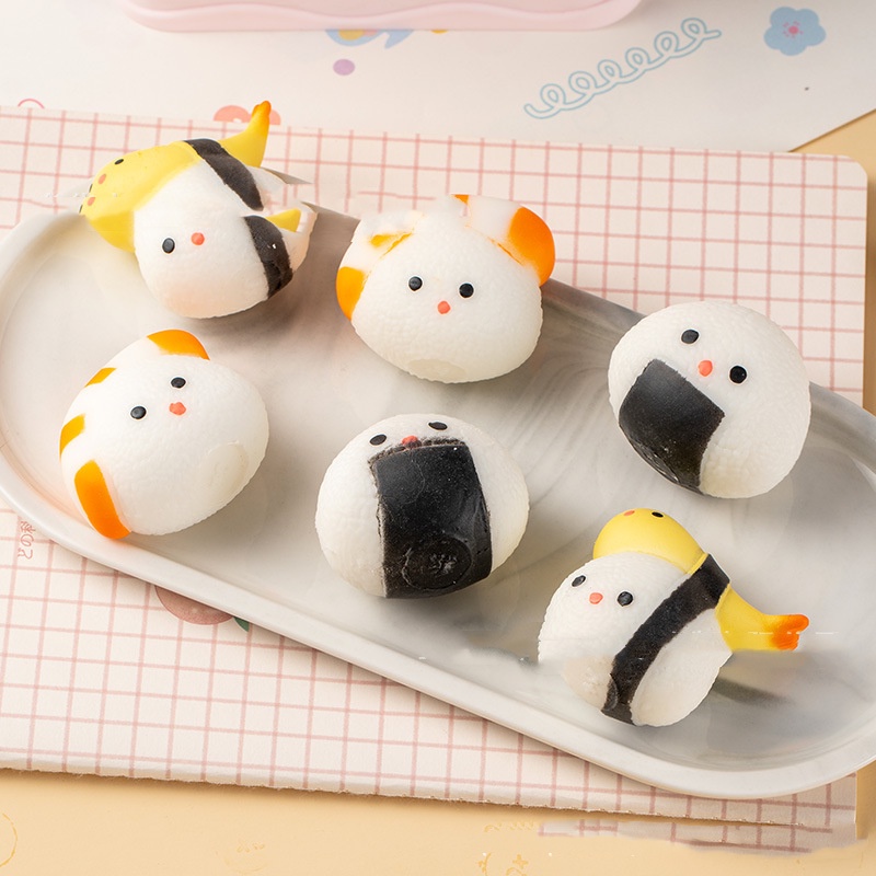 Đồ Chơi Nắn Bóp Đàn Hồi Giảm stress Hình Miếng sushi