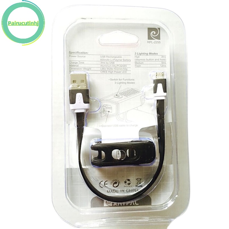 Bộ Đèn Pha led usb Có Thể Sạc Lại Dành Cho Xe Đạp