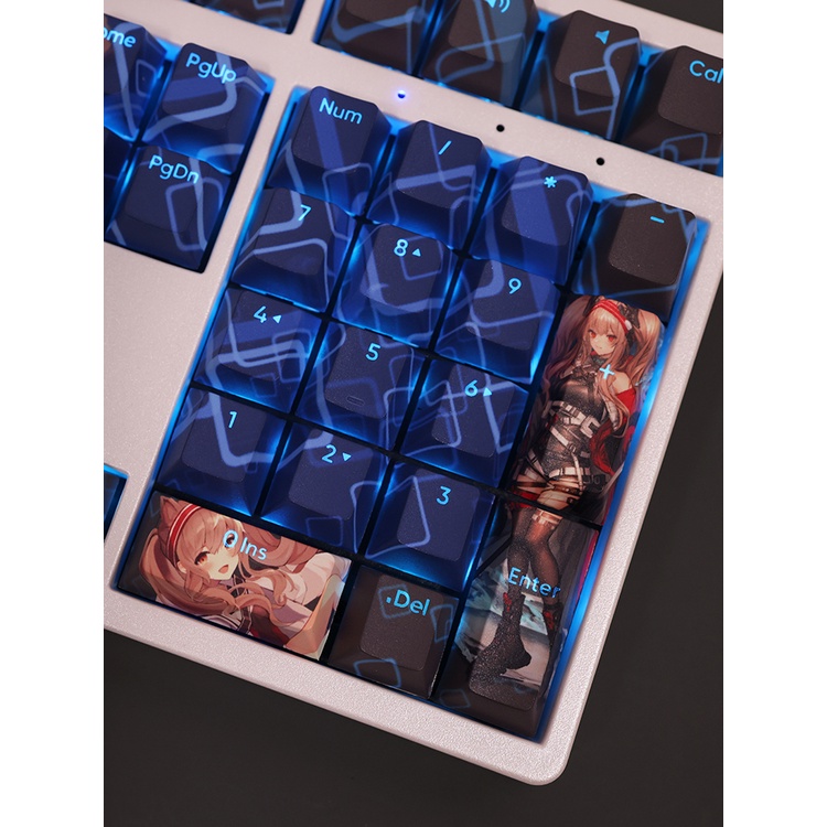 Angelina Ajimu Keycaps Cherry Profile Arknights Anime PBT DYE SUB Bàn Phím Cơ Keycap