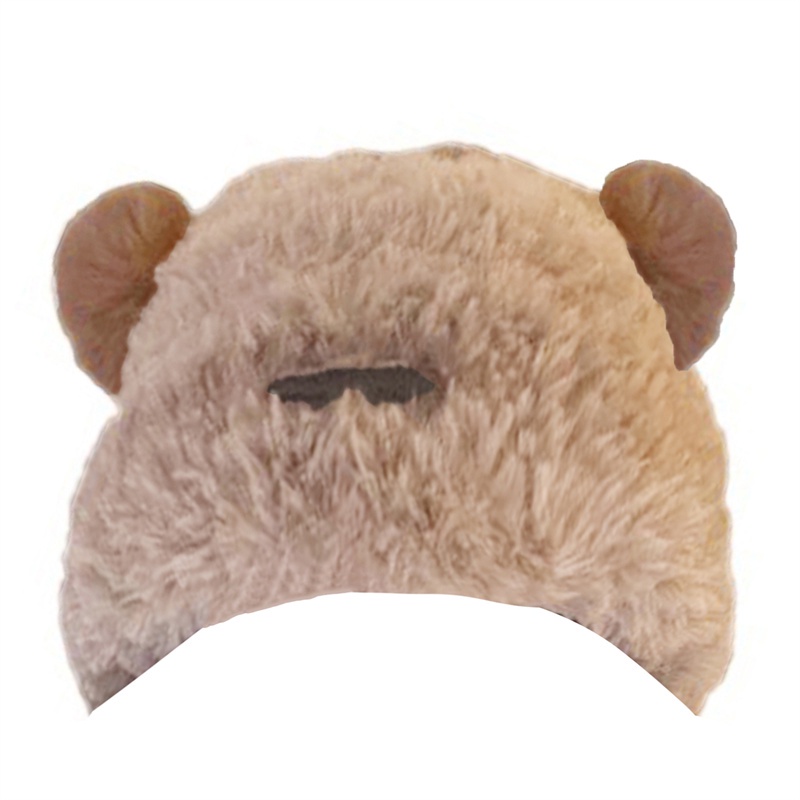 Mũ Trùm Đầu Giữ Ấm Tai Bằng Lông Nhung Dễ Thương Xinh Xắn Phong Cách Hàn Quốc