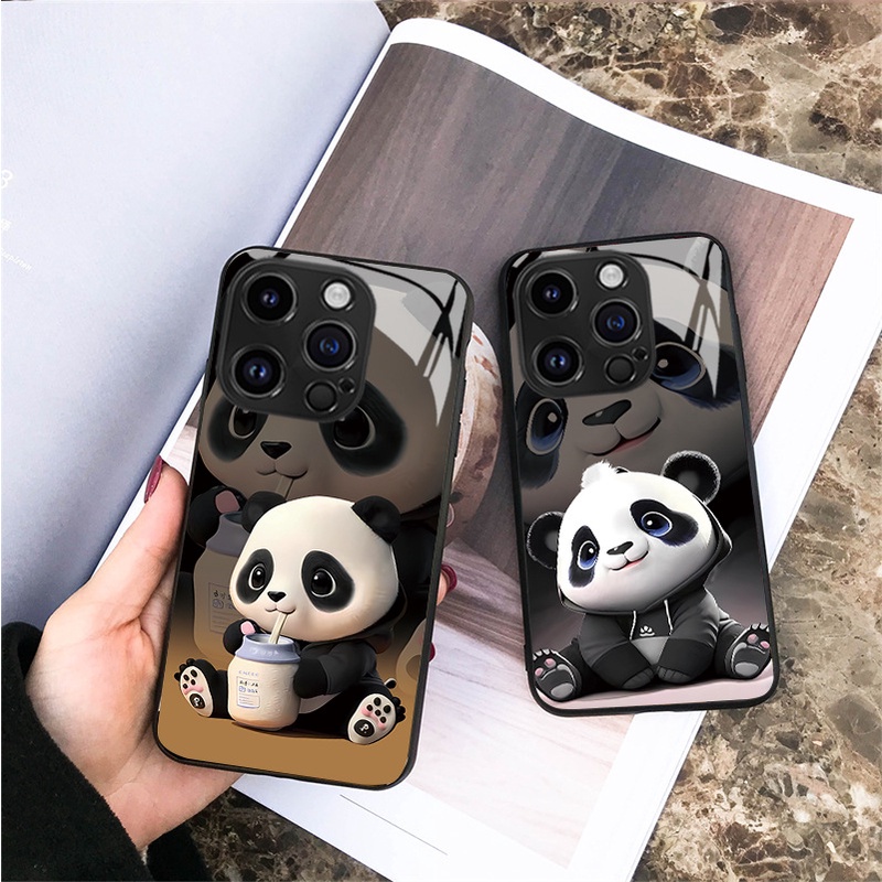Ốp Lưng Hình Gấu Trúc Phong Cách Trung Hoa Cho iphone 14 pro max apple 13 iphone 12 iphone 11 iphone 15 pro max