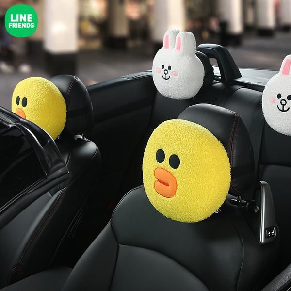 Cặp Gối Tựa Đầu Và Lưng Hình Gấu Nâu Hoạt Hình Dễ Thương Cho Xe Hơi