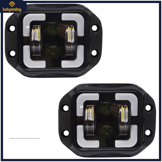 Bộ 2 Đèn led 4-inch 60w ip67 Hình Vuông Chống Nước Chống Sương Mù Cho Xe Địa Hình