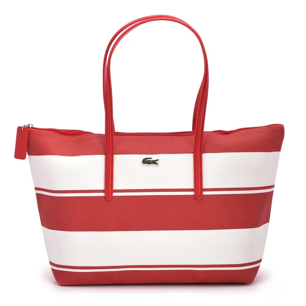 Lacoste Túi Xách Đeo Vai Giả Da Cá Sấu Cỡ Lớn Thời Trang Nữ Sành Điệu