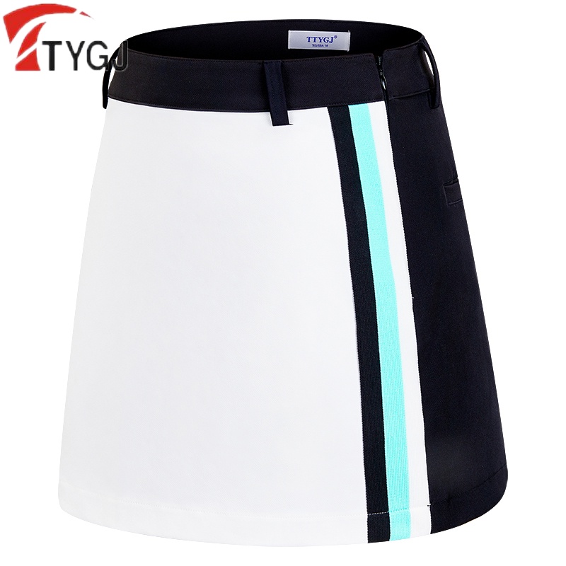 Ttygj Bộ Áo Đánh golf Tay Dài Cổ Bẻ Phối Chân Váy Chữ a Chống Lộ Hàng Cho Nữ