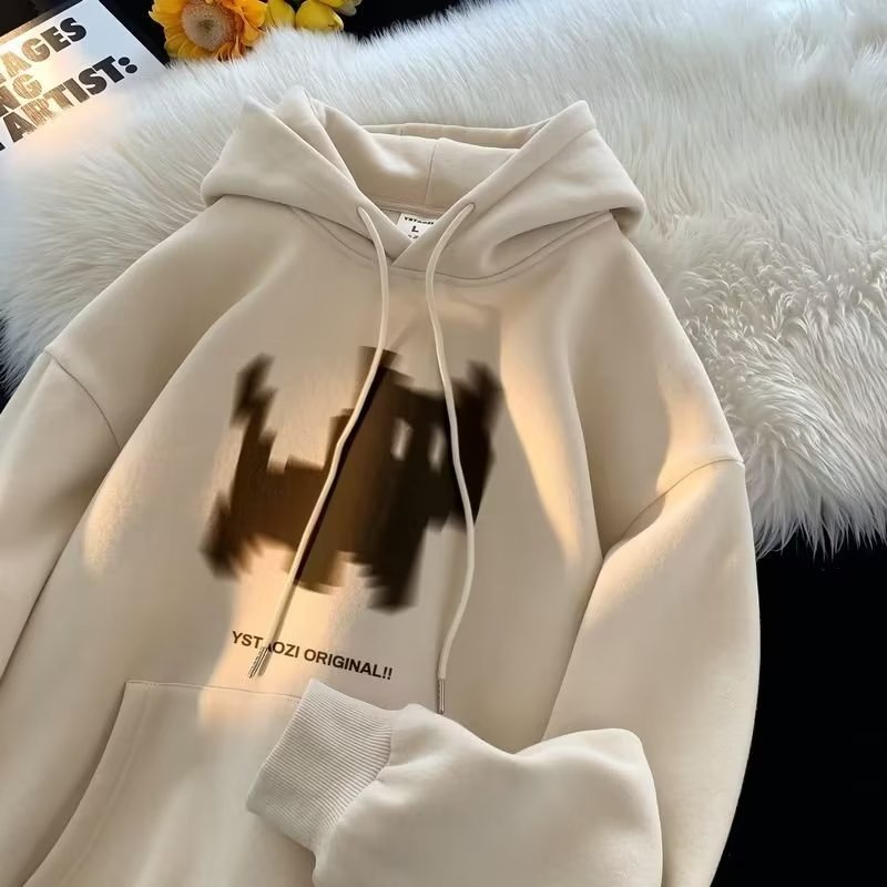 Áo hoodie In Họa Tiết Hoạt Hình Phong Cách hip hop Đường Phố Hàn Quốc Thời Trang Mùa Đông Dành Cho Nam m-8xl