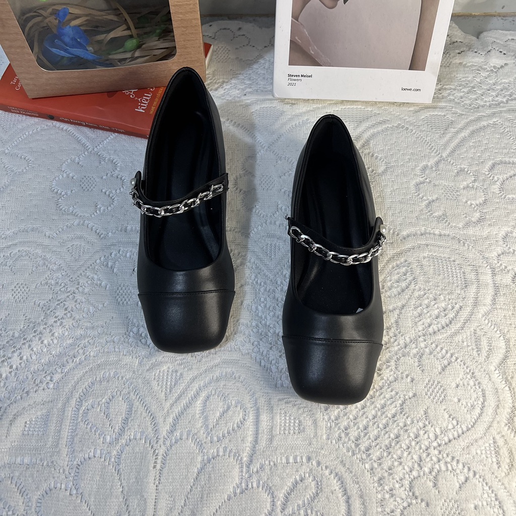 Giày búp bê bigsize mũi vuông tiểu thư bệt size 40-44