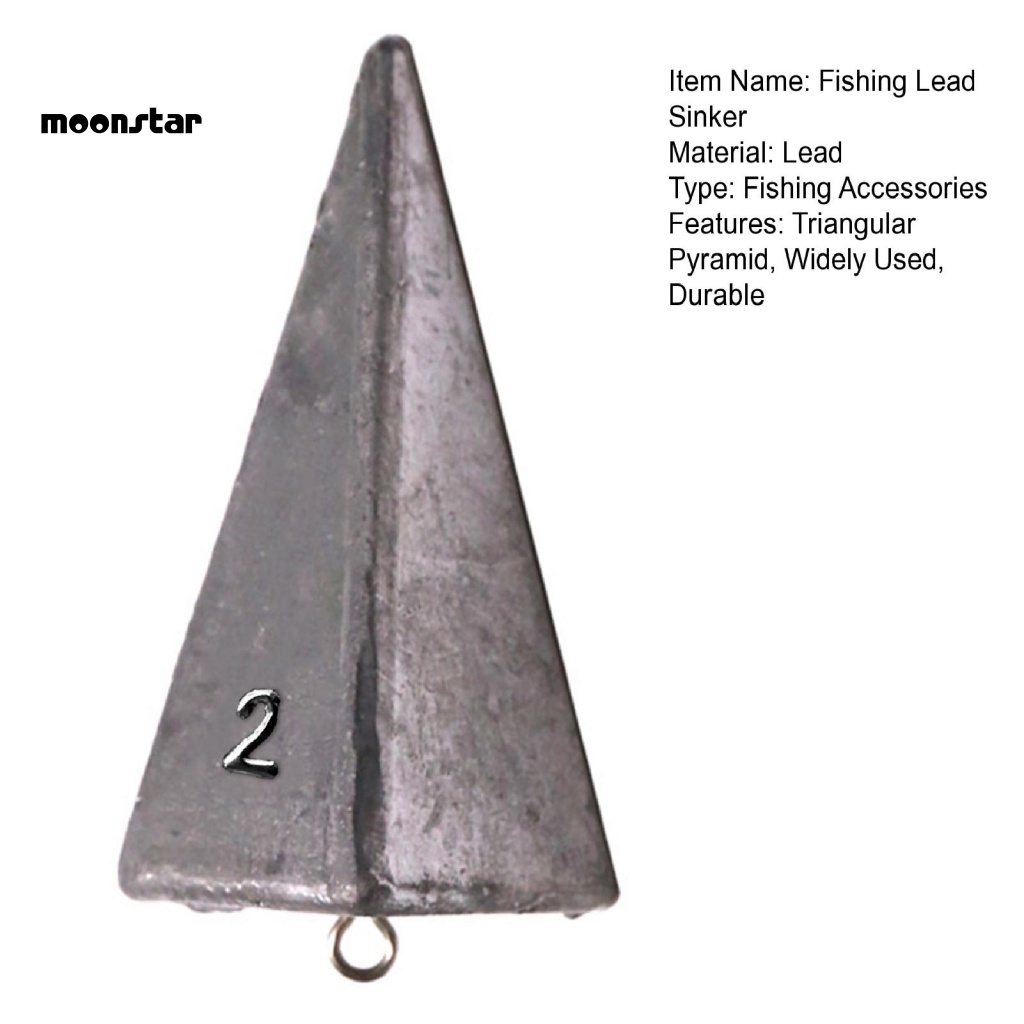 Moo Khối Chì Câu Cá Nước Mặn Hình Kim Tự Tháp 2 / 3 / 4 / 5 / 6oz