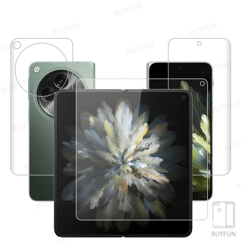 2in1 For OPPO Find N3 7.82" 5G findN3 Back Front Soft Protector Hydrogel Film + Camera Lens protector