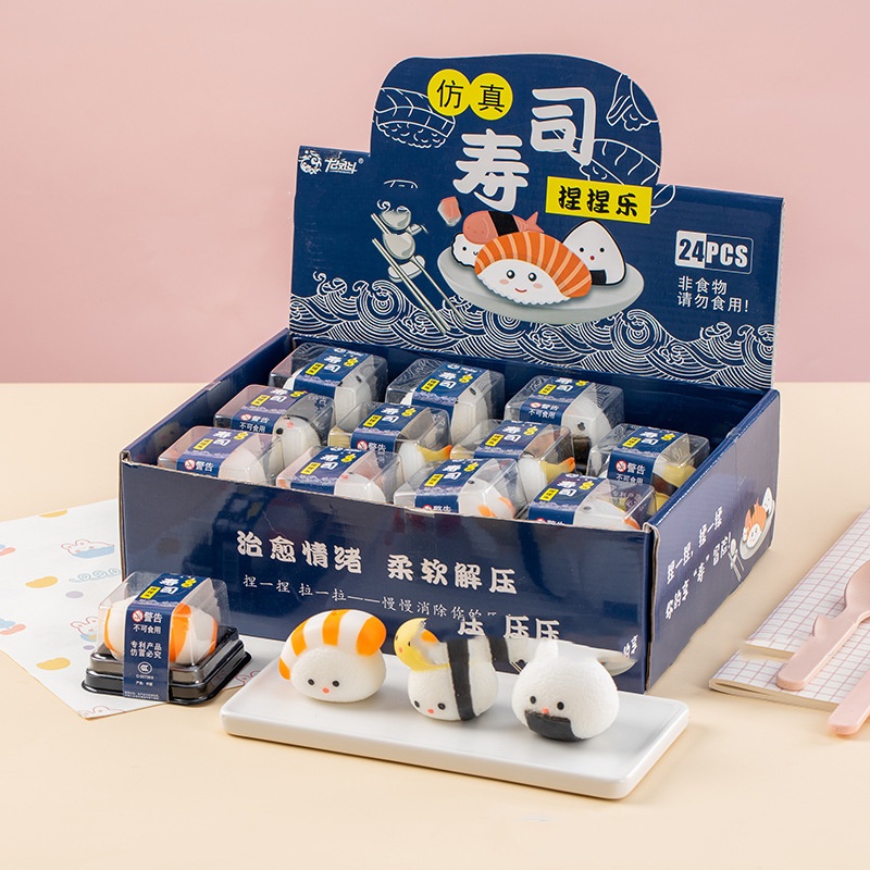Đồ Chơi Nắn Bóp Đàn Hồi Giảm stress Hình Miếng sushi