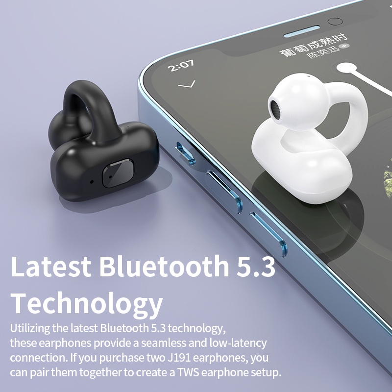 Tai nghe không dây GOOJODOQ Bluetooth 5.3  Thông Minh không dây kẹp vành tai âm thanh nổi HD giảm ồn chống nước Cho Android